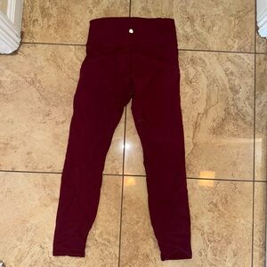 Lululemon Wine Red Leggings